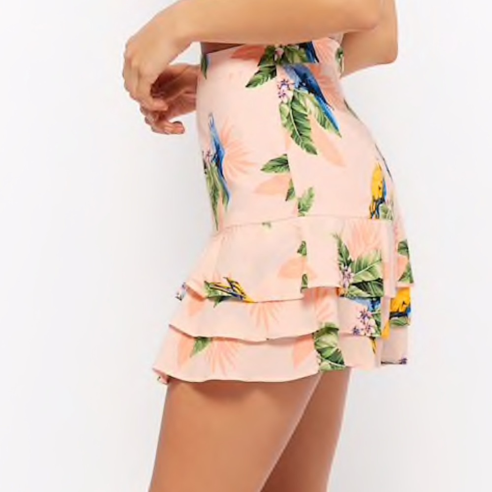 Tropical mini skirt